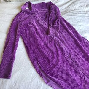 Anthropologie Long Line Button-Down